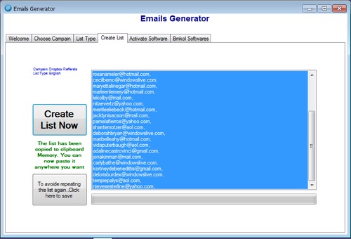 Product picture Emails Generator Software